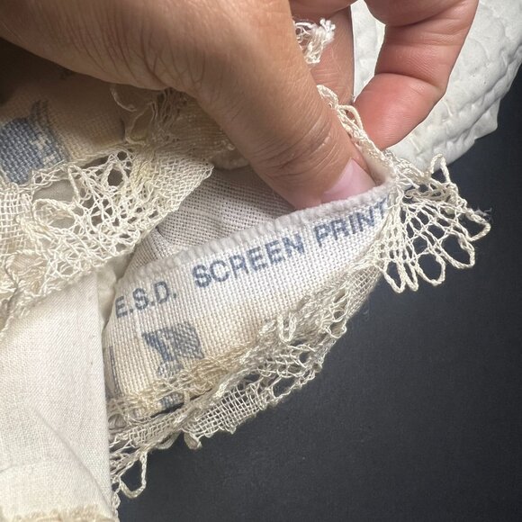 VTG Handmade Farmhouse Style Floral Fabric Angel Doll w/ Twisted Twig Heart 14" - Picture 8 of 10